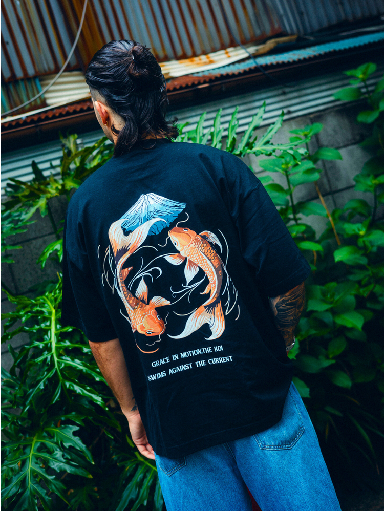 Koi Fish Oversize Tee – detail 2
