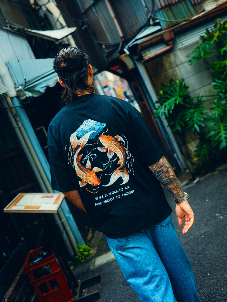 Koi Fish Oversize Tee – detail 3