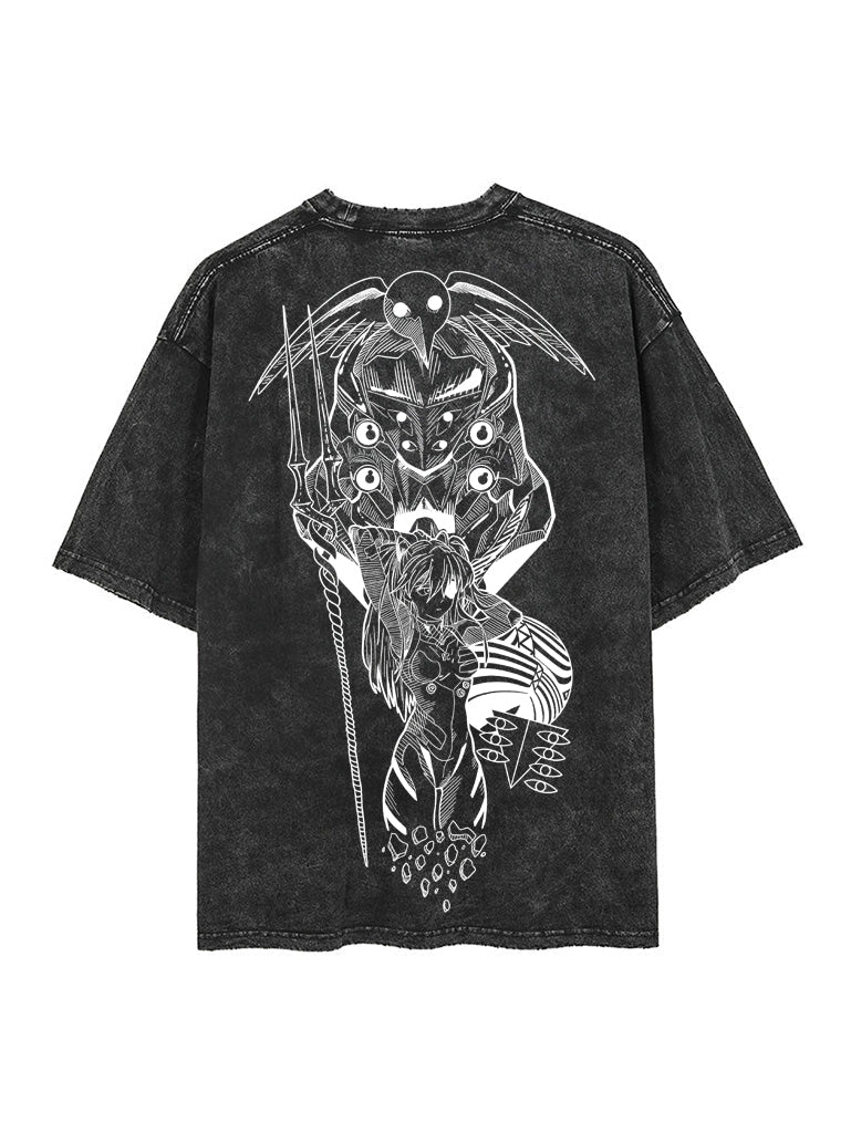 HOKURO 2-SIDED ROBOTS VINTAGE OVERSIZE TEE