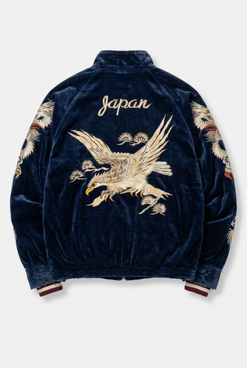 極美品　RADIALL UP IN SMOKE SOUVENIR JACKET EASTERN DRAGON EMBROIDERED SOUVENIR JACKET – Hokuro
