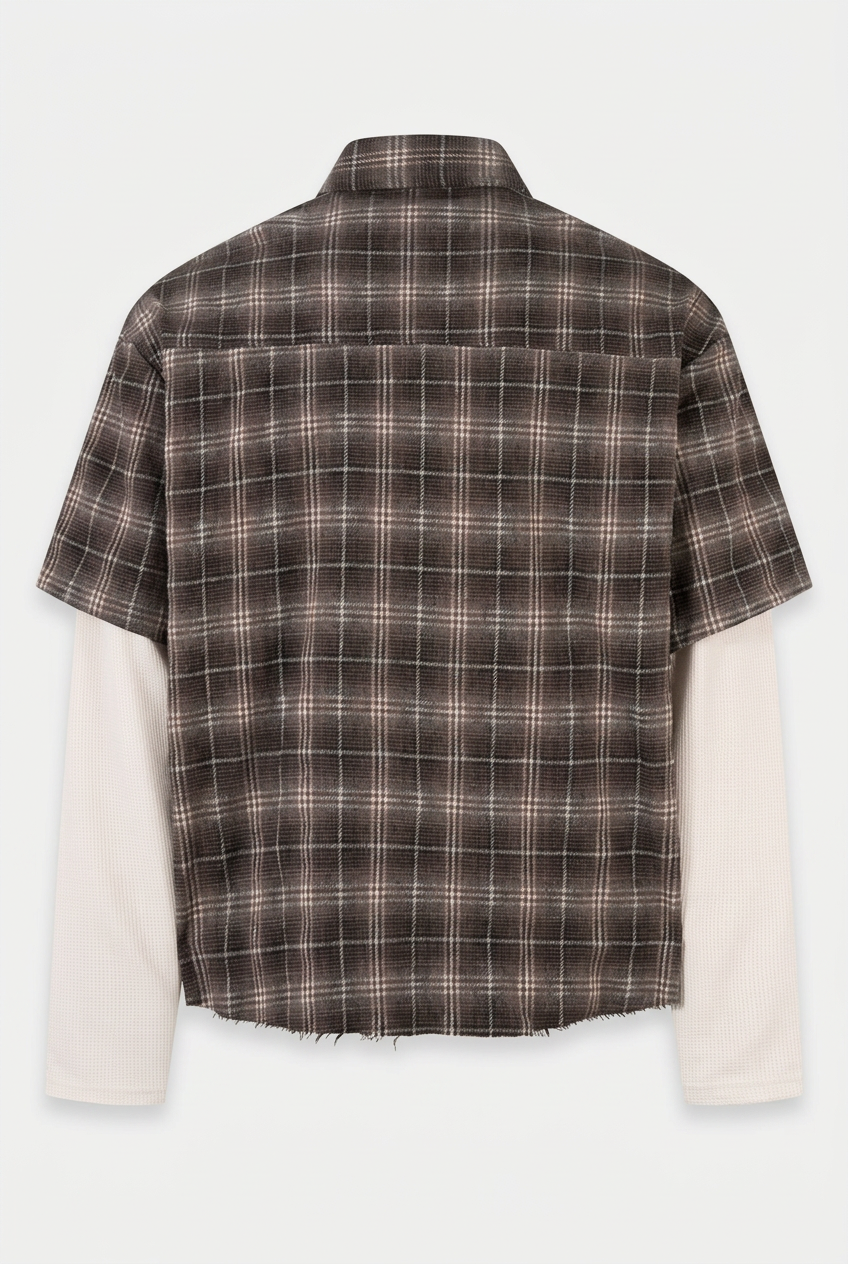 BORROWED TIME LAYERED FLANNEL SHIRT