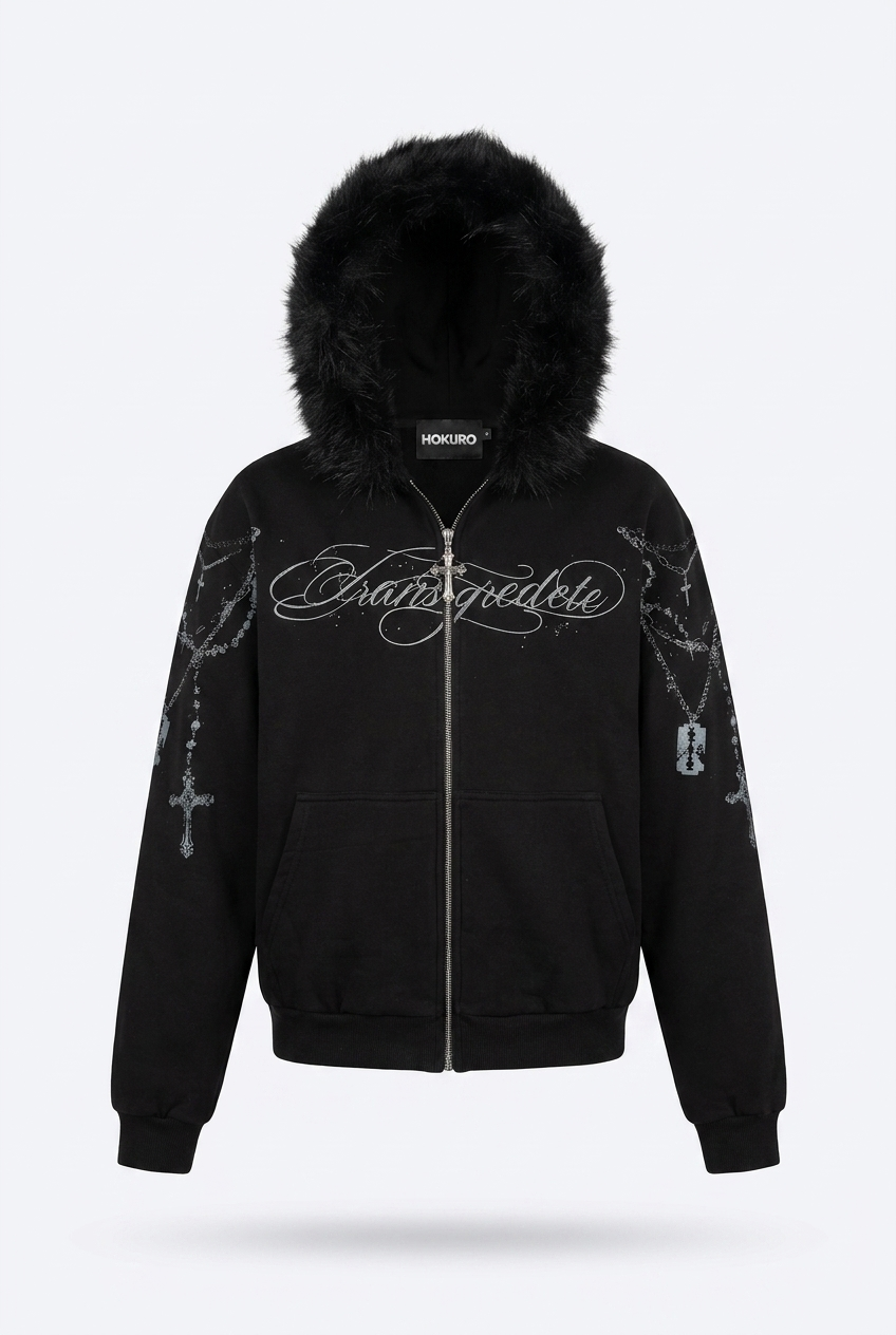 TRANSGREDETE HOODED FUR JACKET
