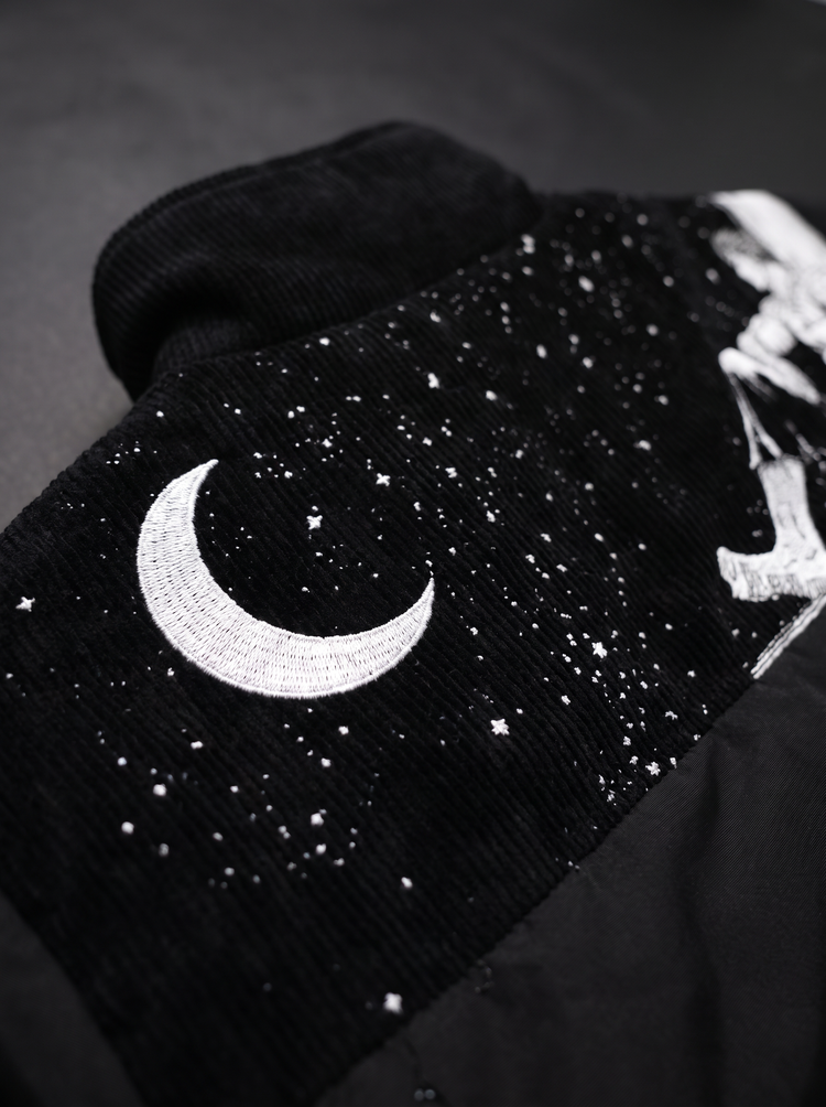 The Black Swordsman Embroidered Jacket - embroidery detail