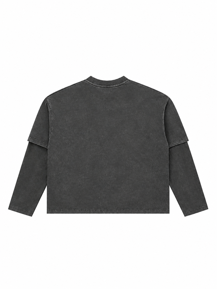 NO CONNECTION VINTAGE LAYERED LONG SLEEVE - back