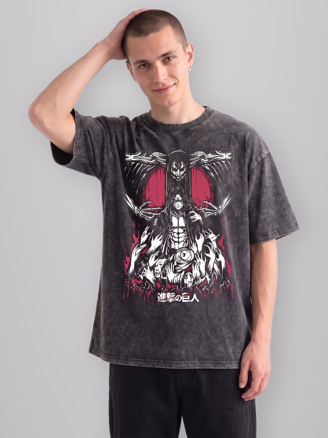 Rumbling Vintage Oversize Tee worn by model