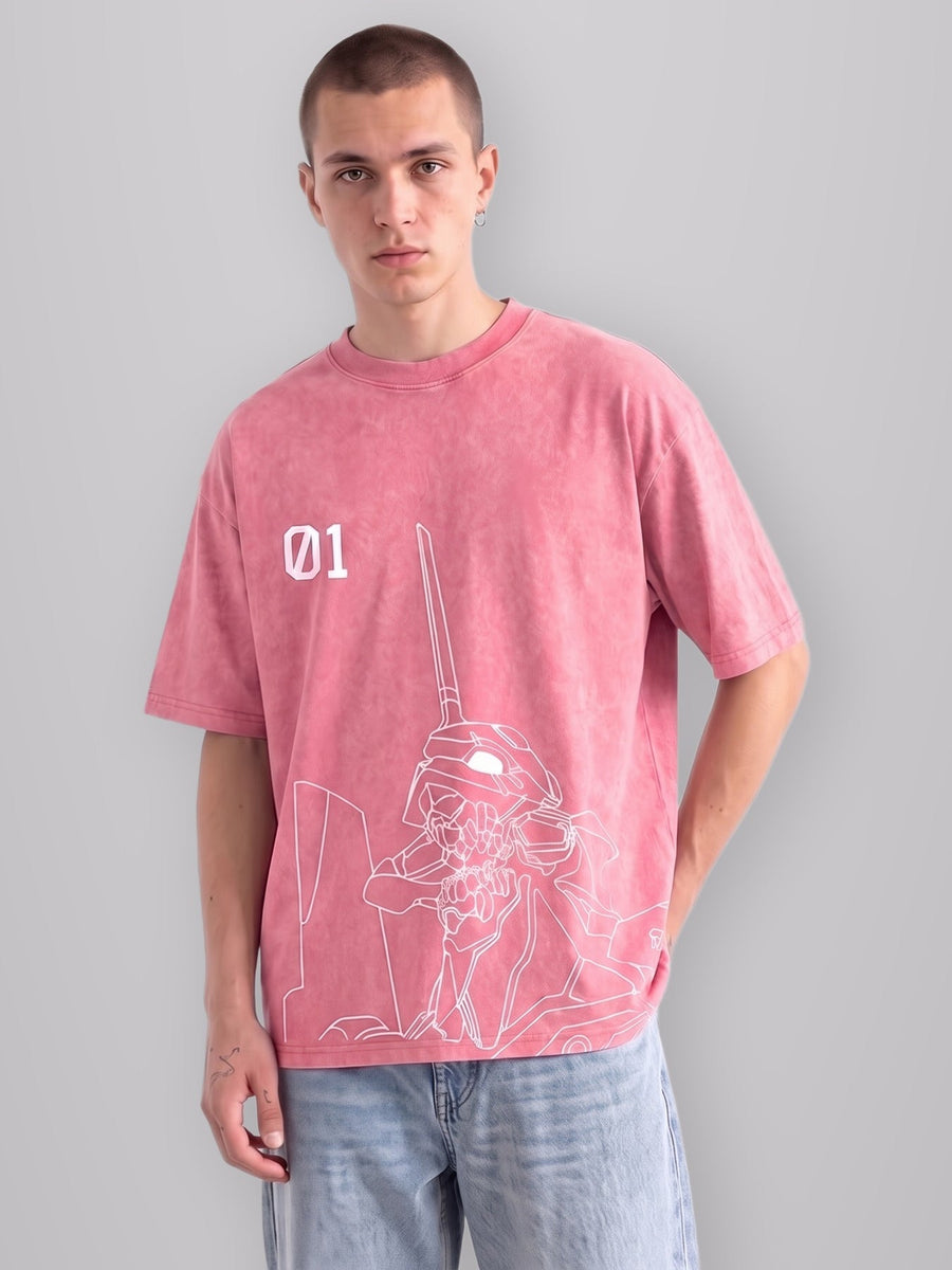 Purple Mech Vintage Tee worn by model