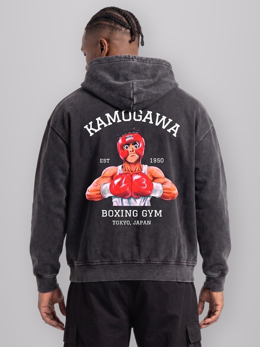 Boxing Vintage Hoodie worn by model