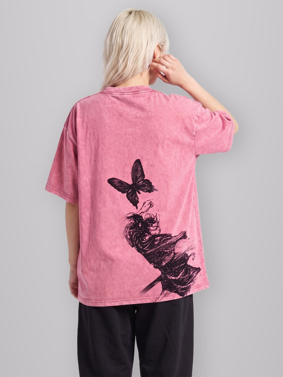 Samurai 2-Sided Vintage Tee worn by model
