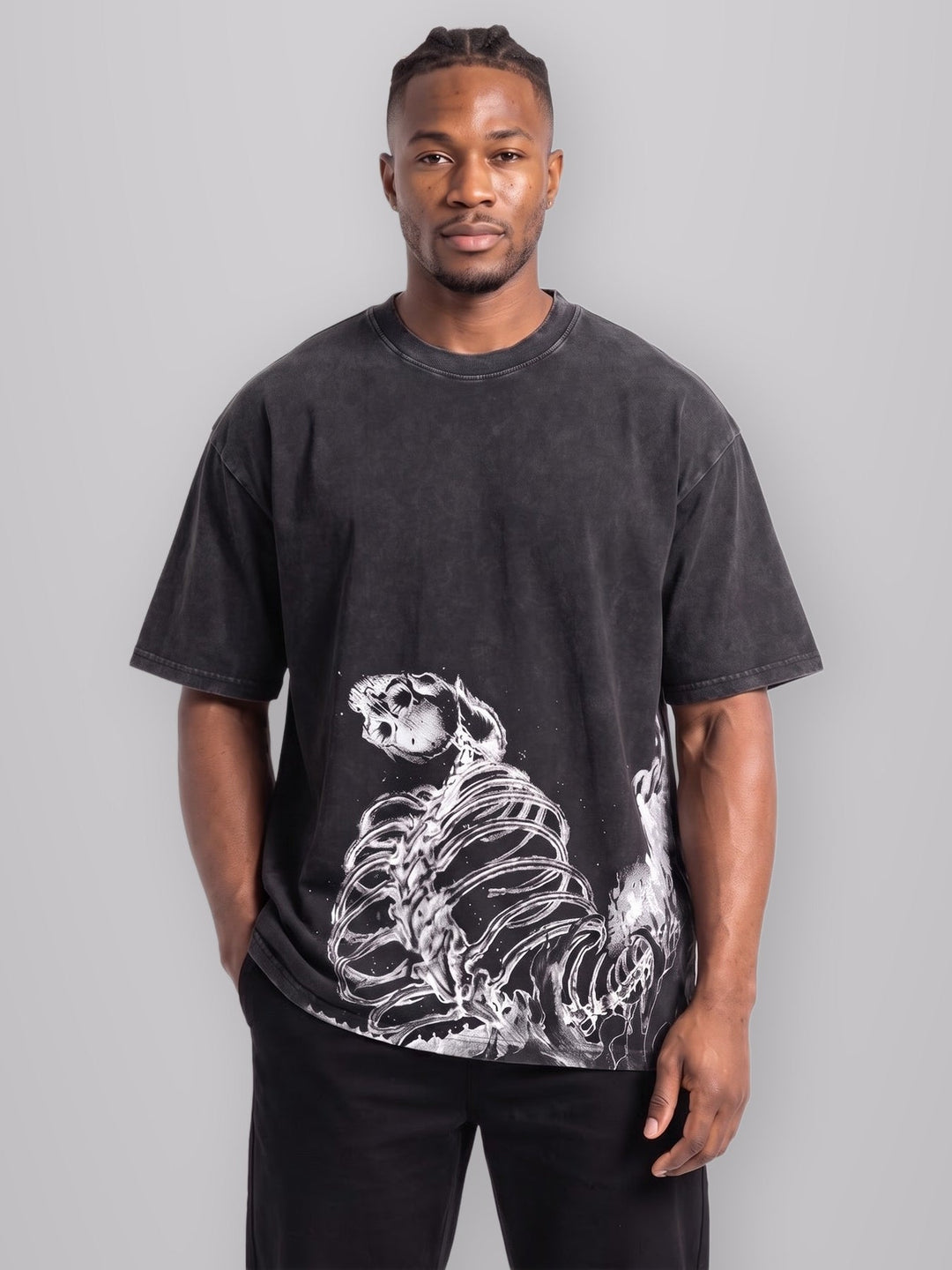 Founding Titan Vintage Oversize Tee worn by model