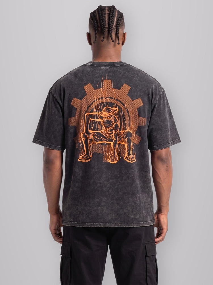 Straw Hat Vintage Oversize Tee worn by model
