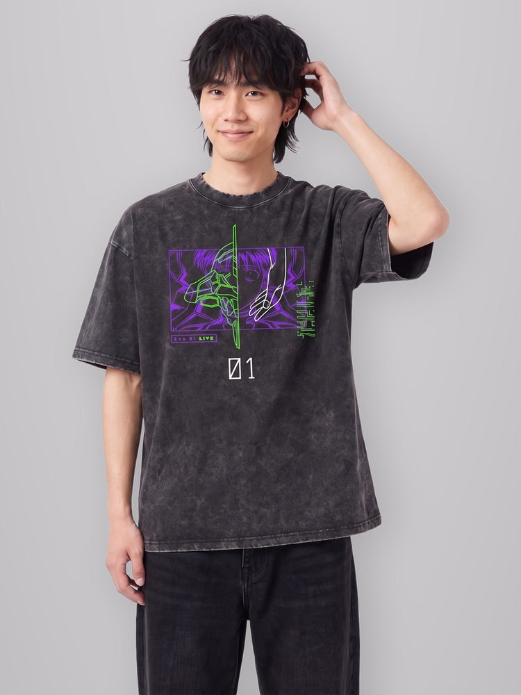 Eva Vintage Oversize Tee worn by model