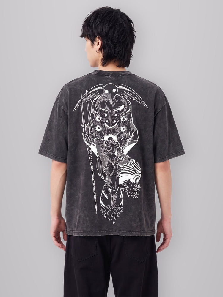 2-Sided Robots Vintage Oversize Tee worn by model