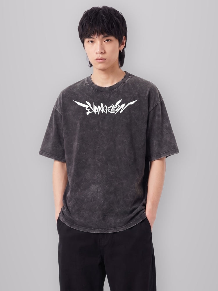 2-Sided Robots Vintage Oversize Tee worn by model