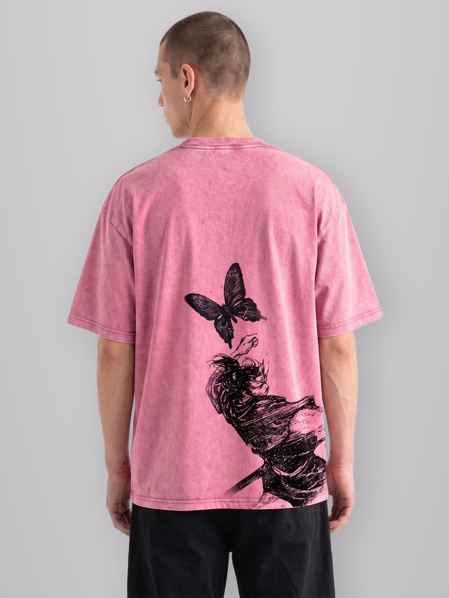 Samurai 2-Sided Vintage Tee (V2) worn by model