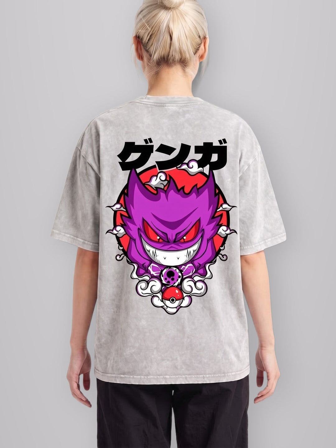 2-Sided Ghost Vintage Oversize Tee worn by model