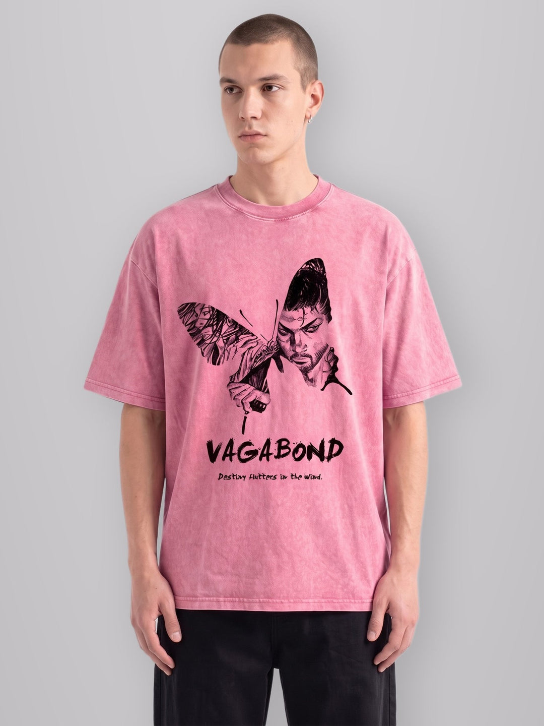 Samurai 2-Sided Vintage Tee (V2) worn by model