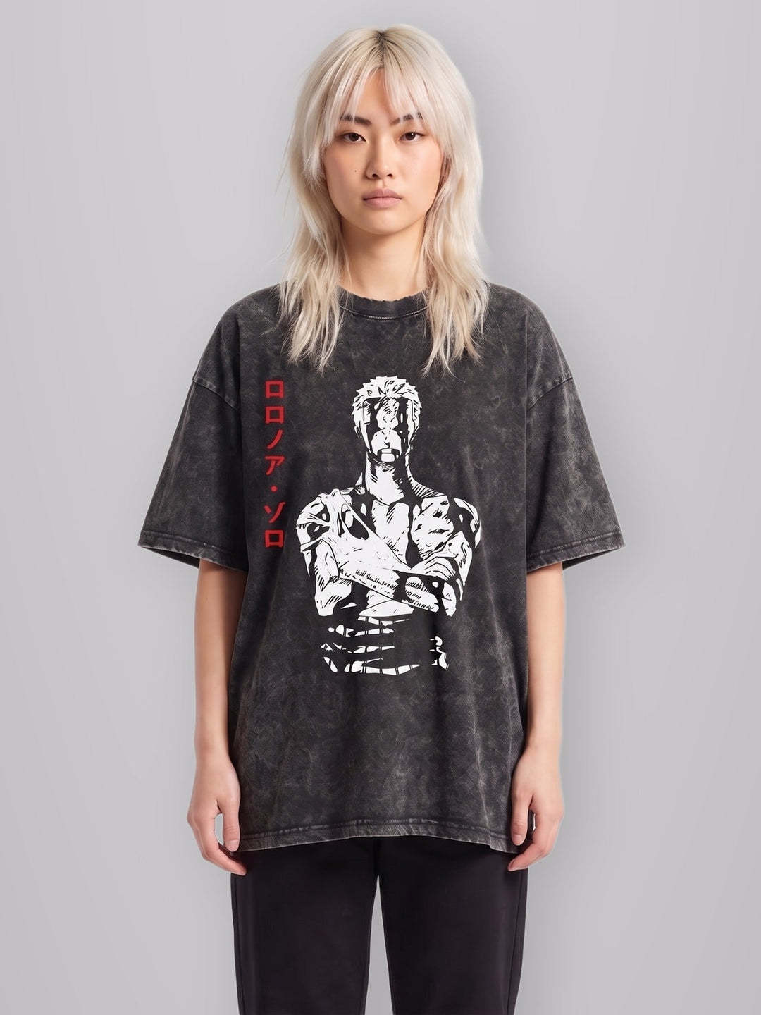 Nothing Happened Vintage Oversize Tee worn by model