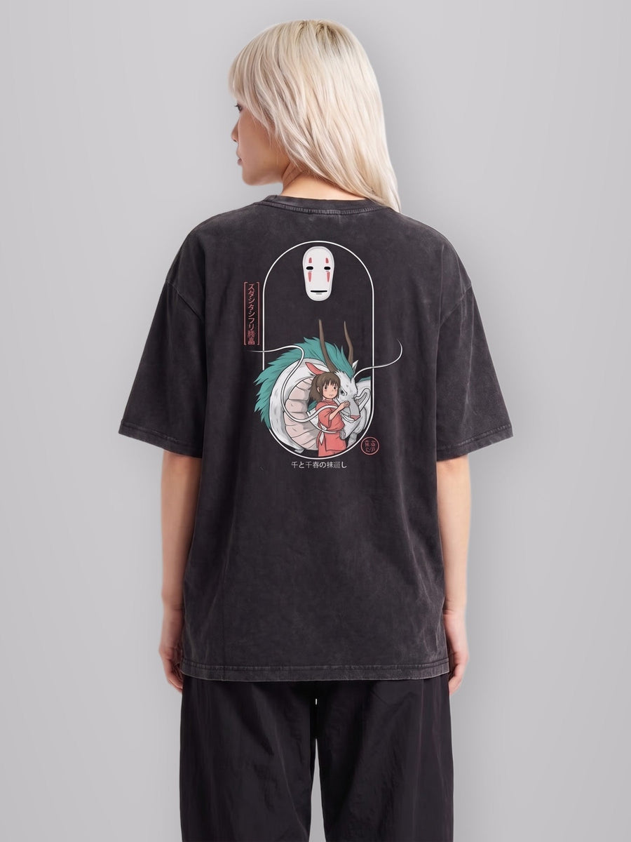 Bathhouse Spirit Vintage Oversize Tee worn by model
