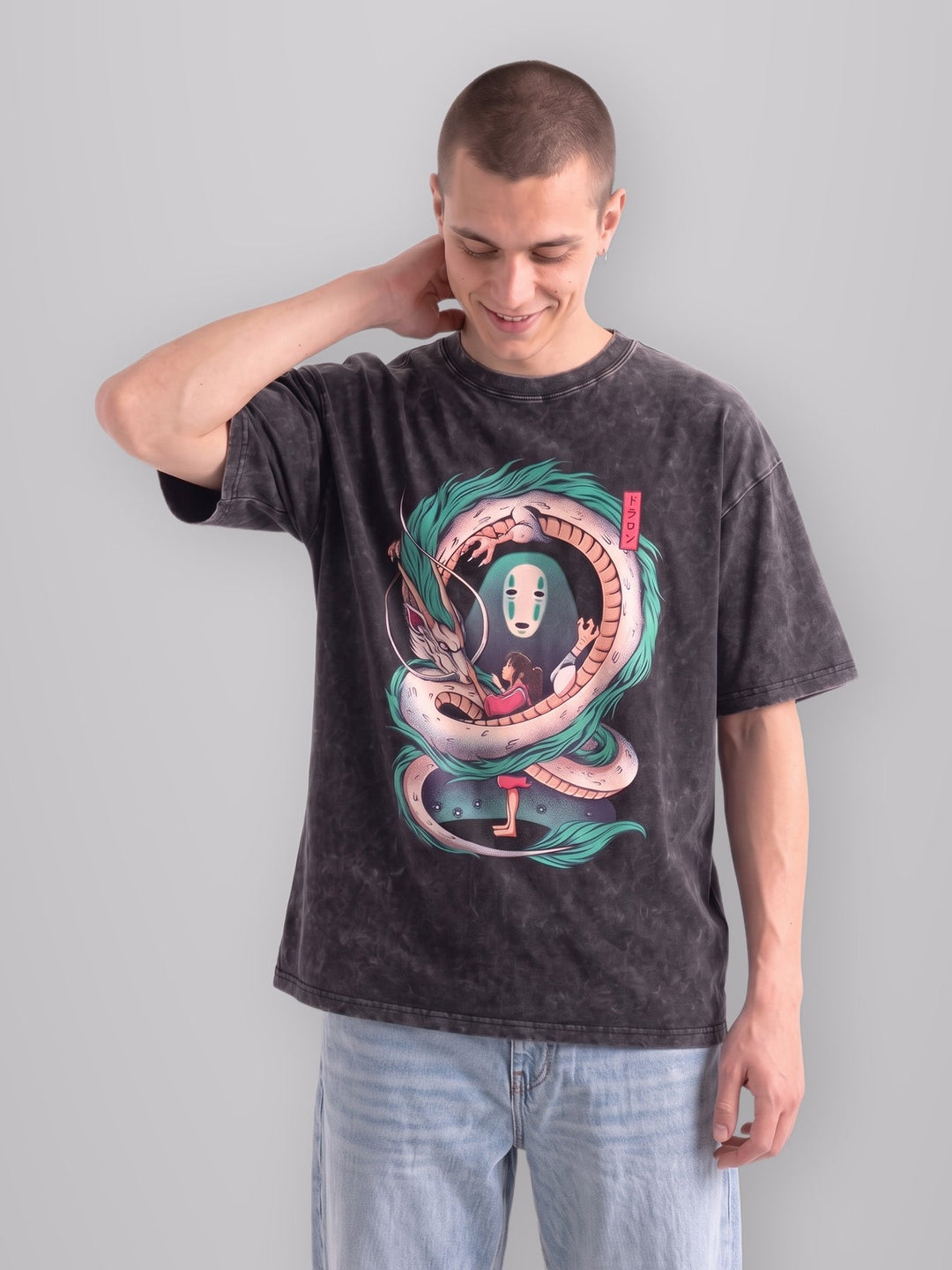 Spirit Vintage Oversize Tee worn by model