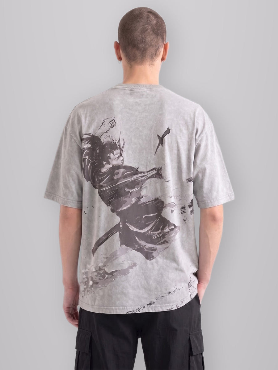 Solo Samurai Oversize Vintage Tee worn by model