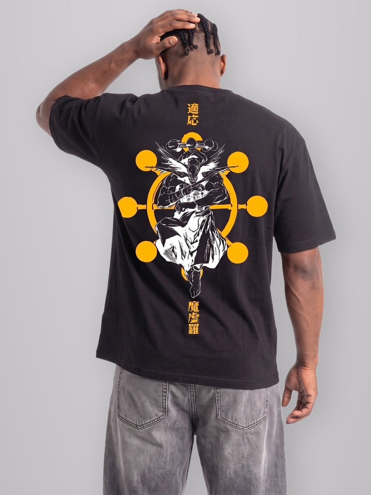 Divine General 2-Sided Oversize Vintage Tee worn by model