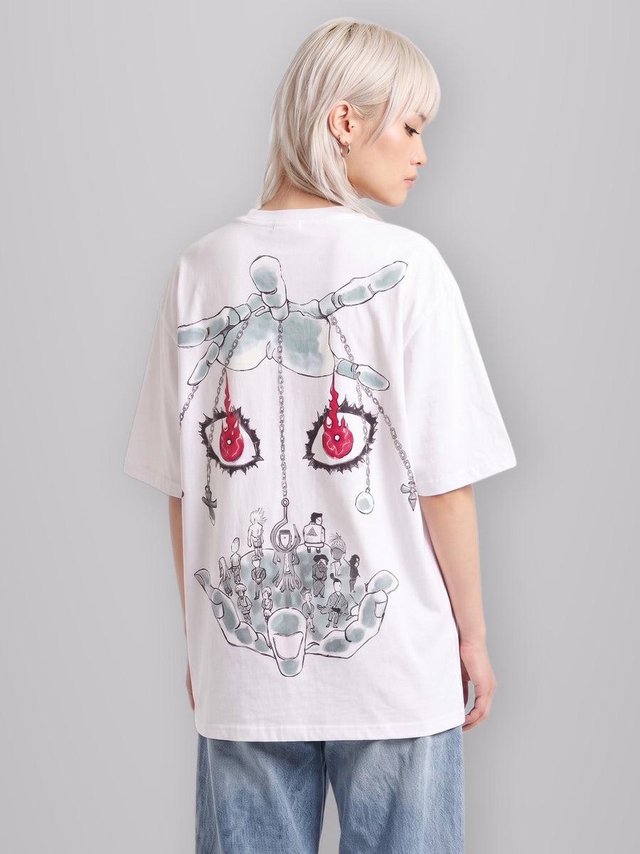 Scarlet Chains Vintage Oversize Tee worn by model