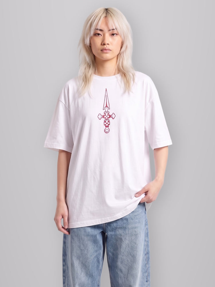 Scarlet Chains Vintage Oversize Tee worn by model