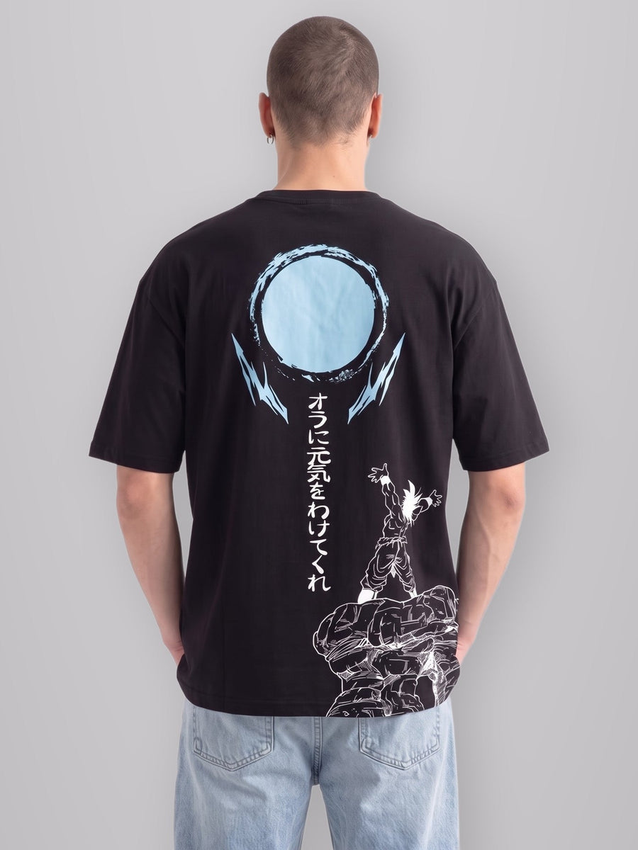 Spirit Bomb 2-Sided Oversize Tee worn by model