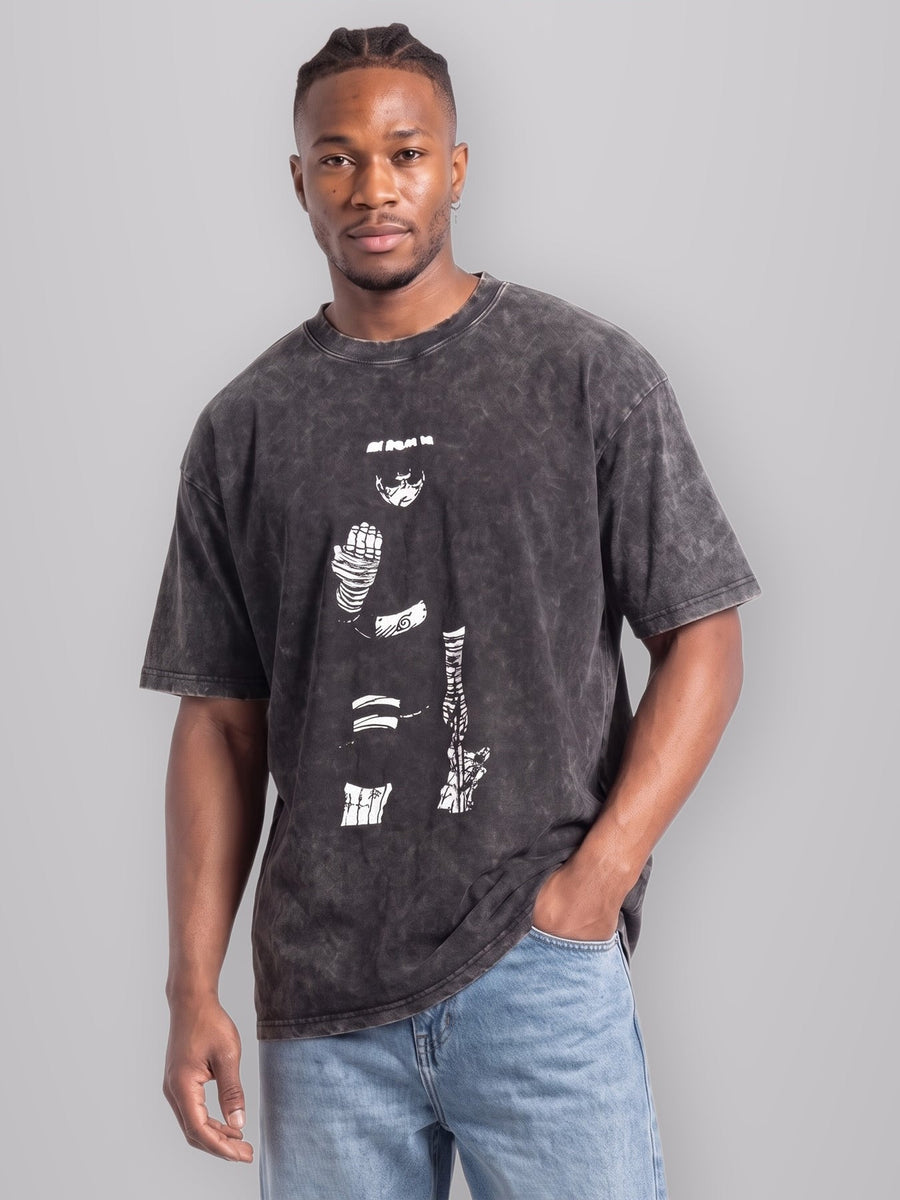 Green Beast Vintage Oversize Tee worn by model