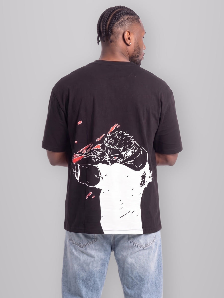Cursed Strike Oversize Tee worn by model