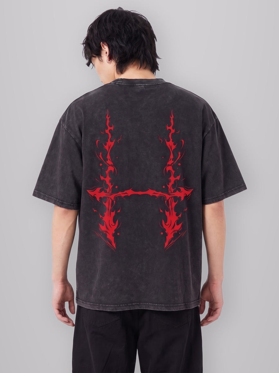 Blood Arrows Vintage Oversize Tee worn by model