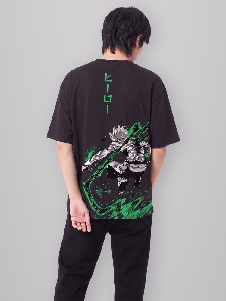 A Hero's Will 2-Sided Oversize Tee worn by model