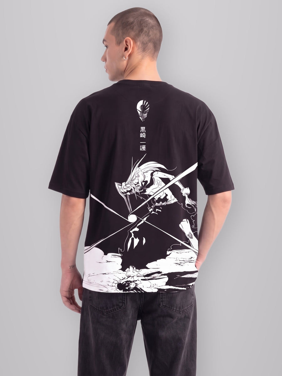 Awakened Hollow 2-Sided Oversize Tee worn by model