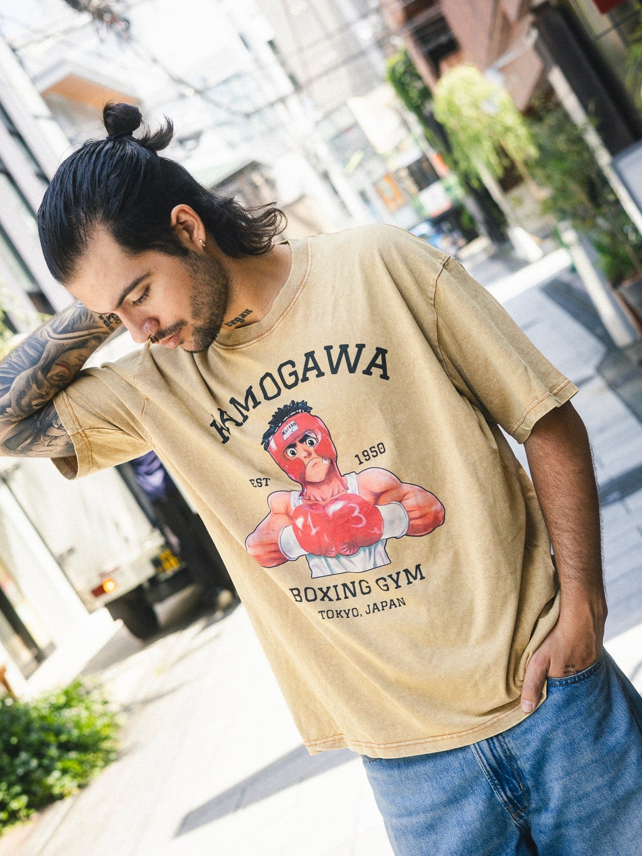 PROV × WASTE! Tシャツ BOXER VINTAGE OVERSIZE TEE – Hokuro