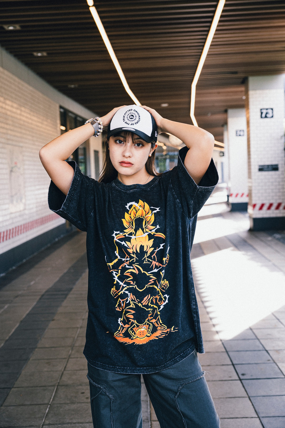 SAIYAN TRANSFORMATIONS VINTAGE OVERSIZE TEE