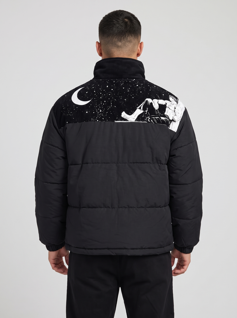 The Black Swordsman Embroidered Jacket - model back view