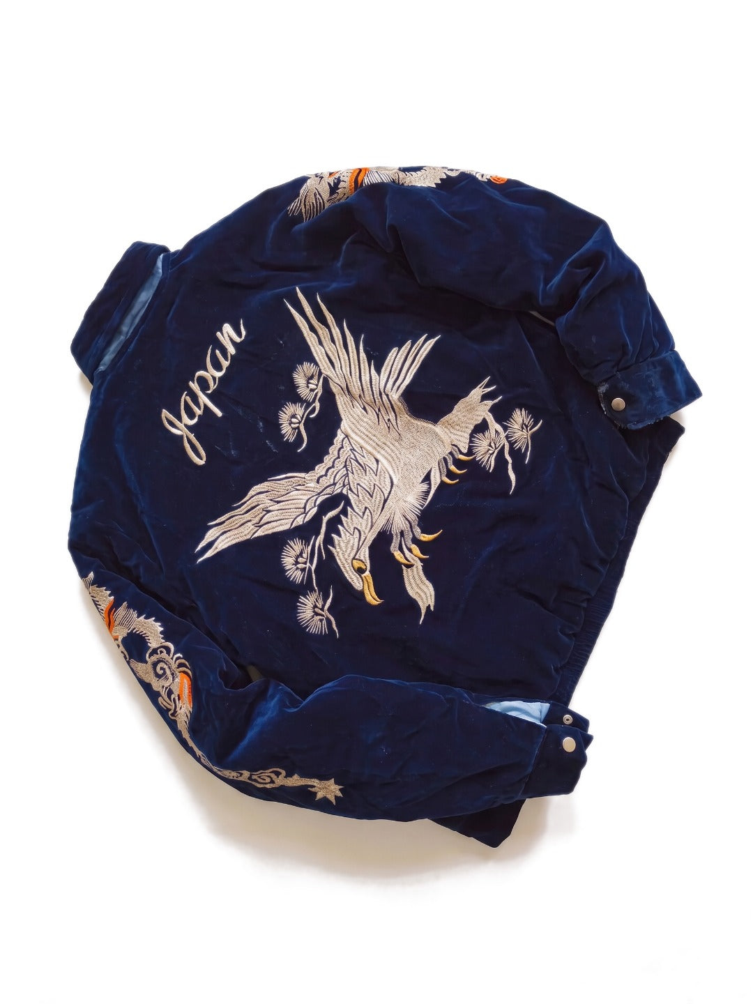 Eastern Dragon Embroidered Souvenir Jacket – back eagle embroidery