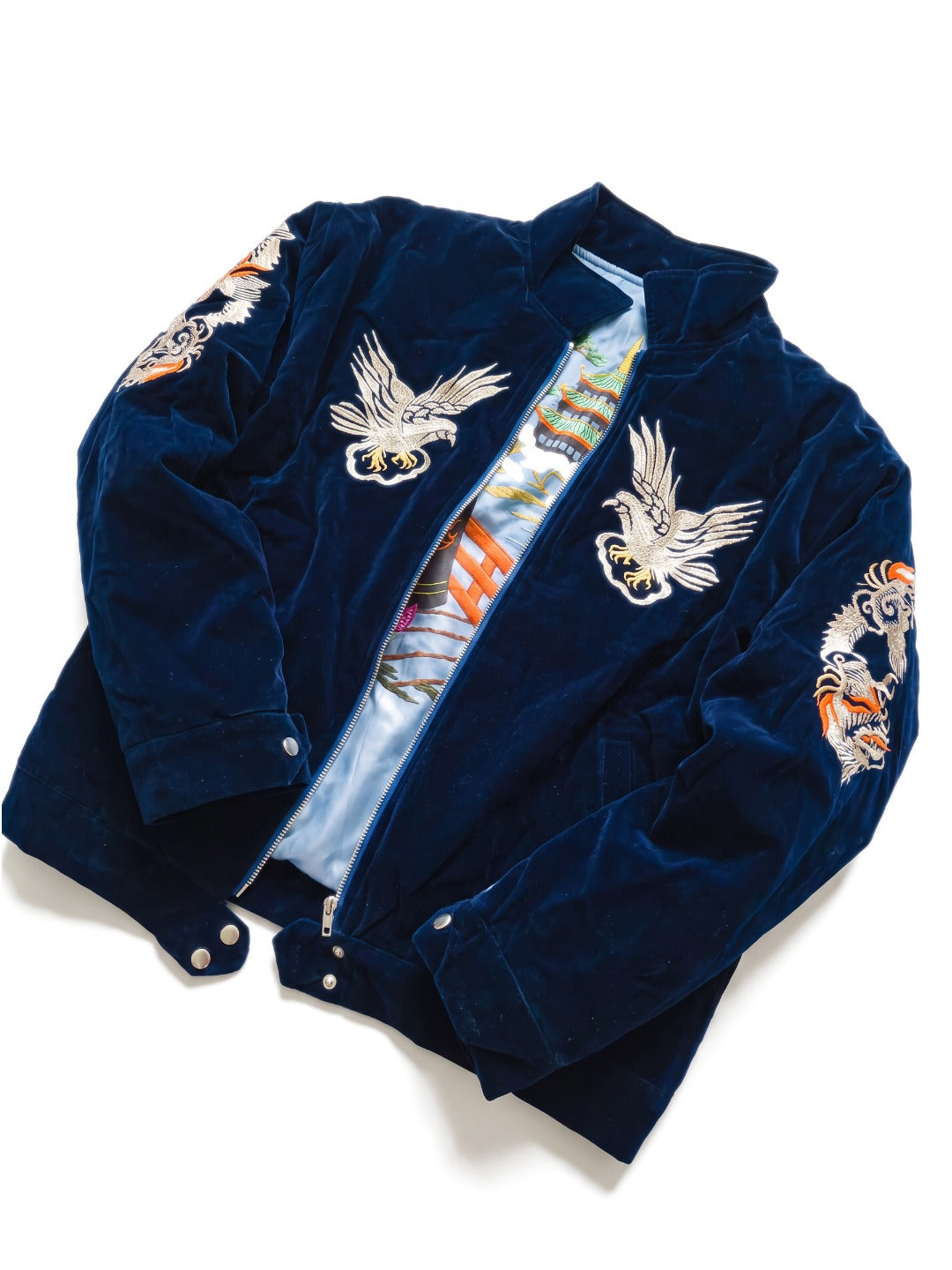 Eastern Dragon Embroidered Souvenir Jacket – alternate front view