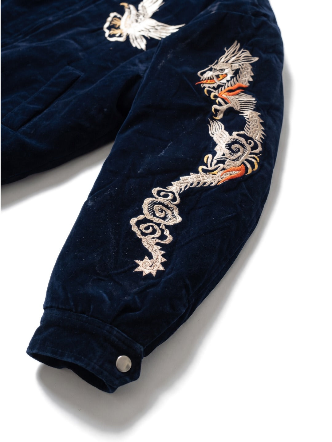 Eastern Dragon Embroidered Souvenir Jacket – dragon sleeve embroidery