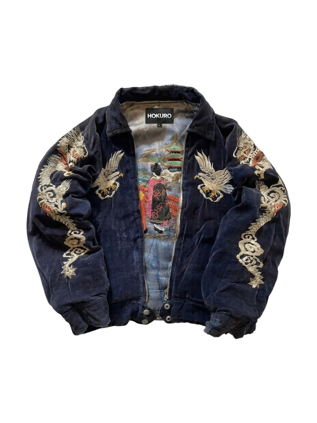 EASTERN DRAGON EMBROIDERED SOUVENIR JACKET