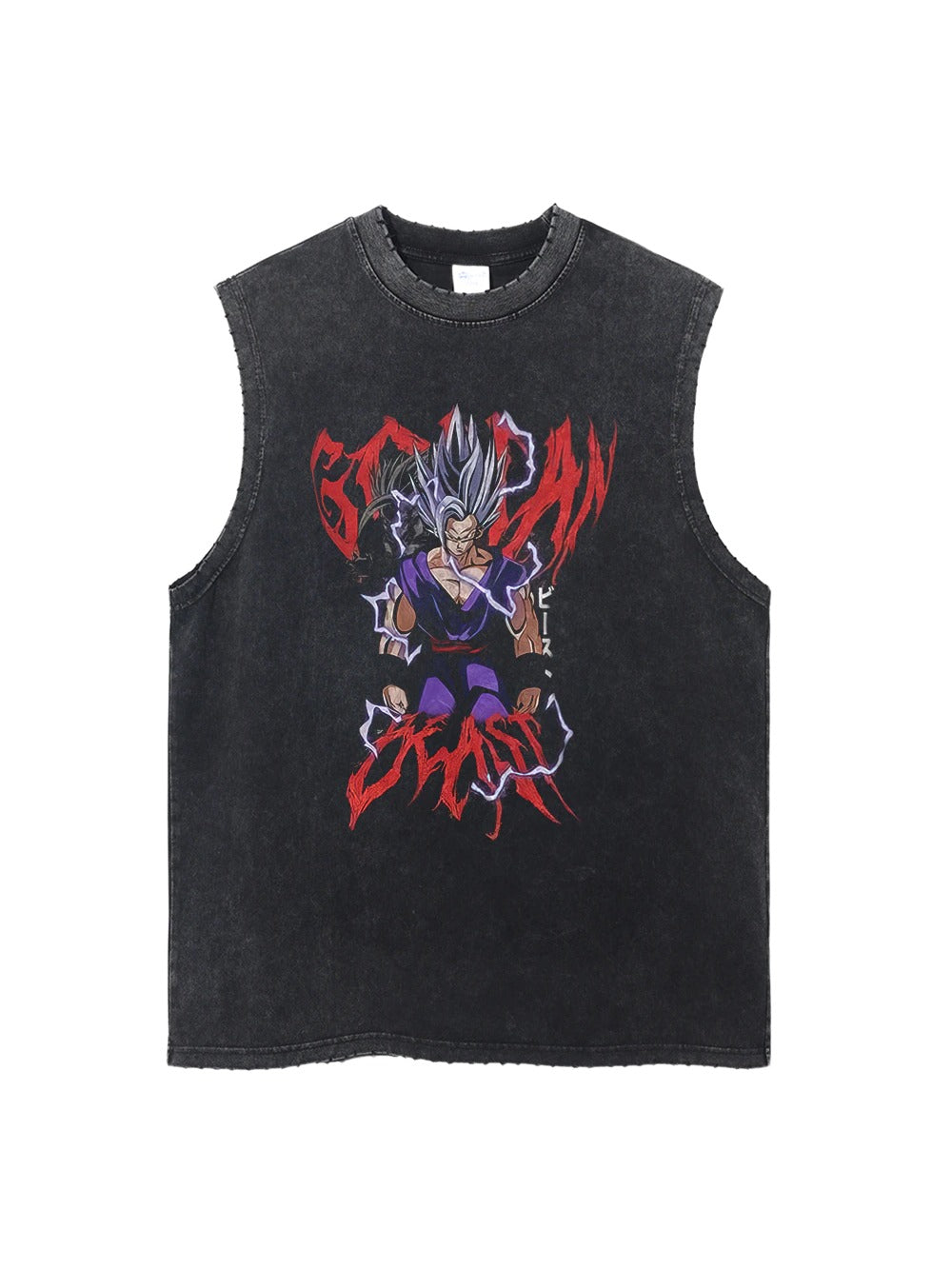 Beast Mode Vintage Washed Tank Top – Hokuro Japanese streetwear