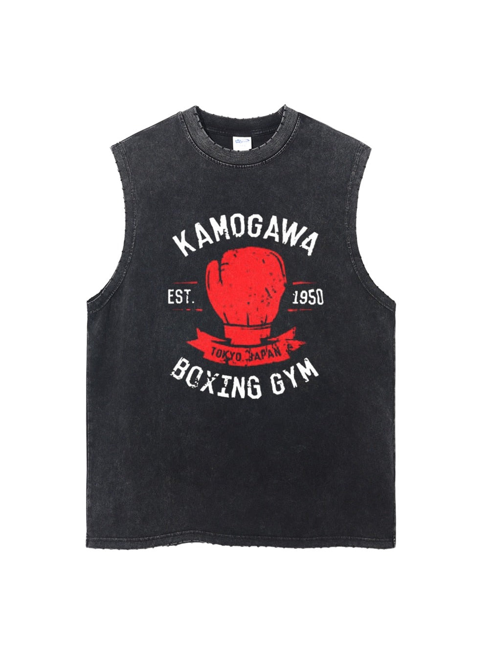 OLD SCHOOL BOXING GYM V2 VINTAGE WASHED TANK TOP
