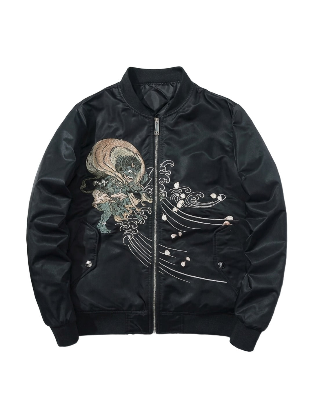 RAIJIN STORM EMBROIDERED BOMBER JACKET