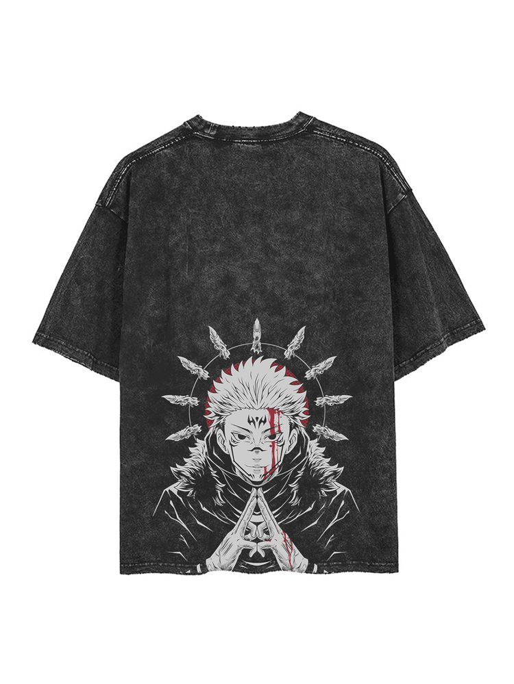King Cursed 2-Sided Vintage Tee – Hokuro Japanese streetwear
