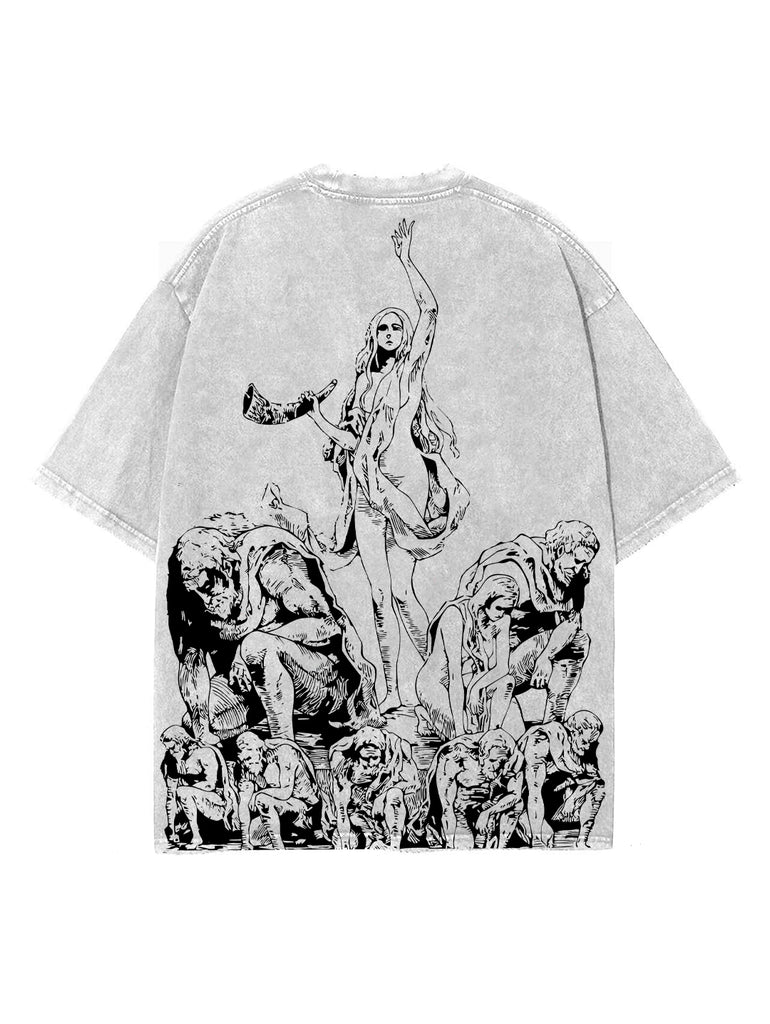 FOUNDING BLOOD 2-SIDED OVERSIZE VINTAGE TEE – Hokuro