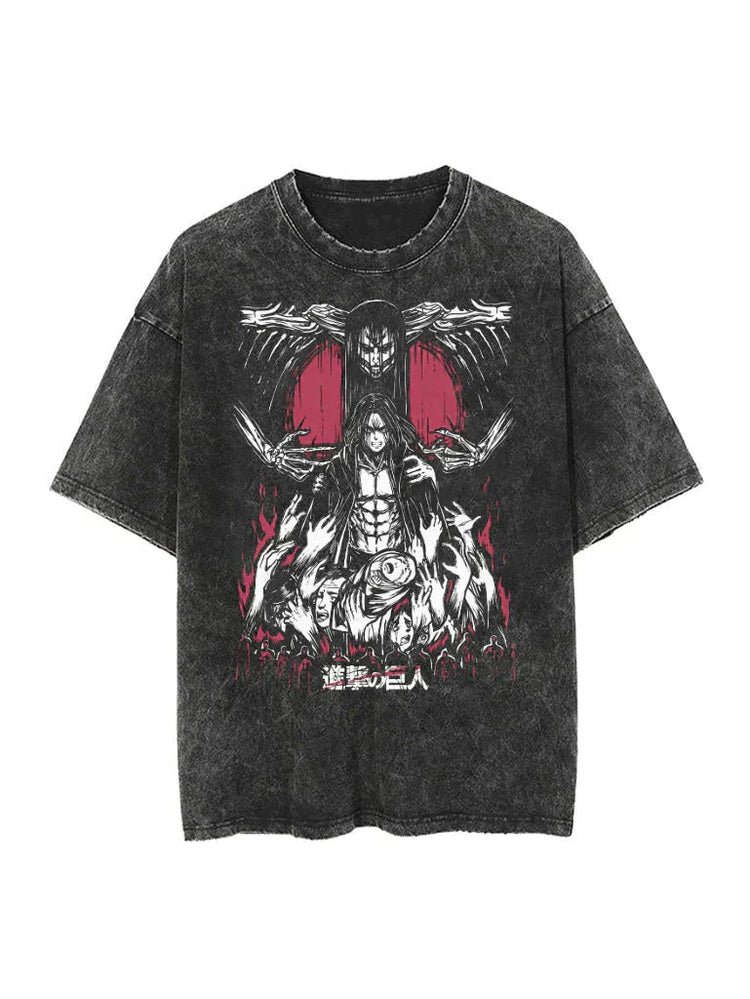 Rumbling Vintage Oversize Tee – Hokuro Japanese streetwear