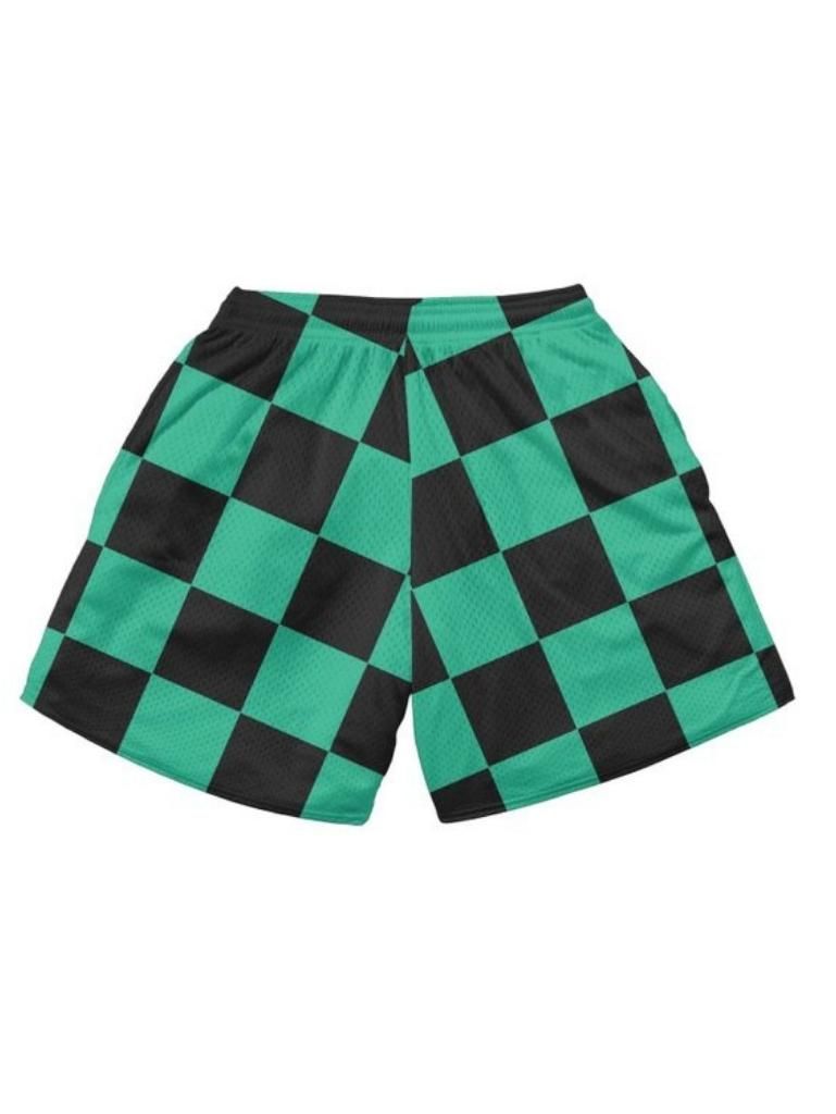 Checkered Kimono Shorts – alternate view